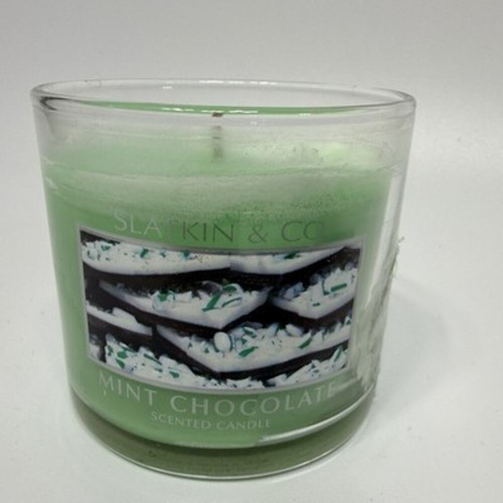 Bath & Body Works Slatkin & Co. Mint Chocolate scented 3 wick Candle 14.5 oz NEW